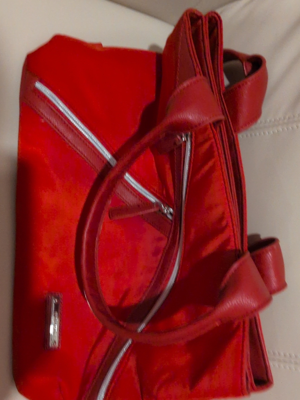 Nine West Red Double-Handle Shoulder Tote